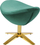Tabure King Home Egg, 46x56 cm, velur, jeshile
