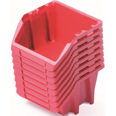 Set tabakash organizuese Prosperplast Bineer Short, 8 copë, 206x118x144mm, të kuqe
