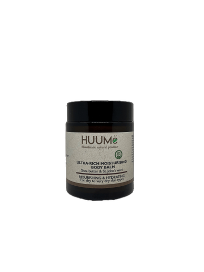Balsam hidratues për trup HUUMë, gjalpë shea & vaj kantarioni, 85gr