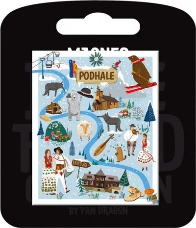 Magnet për frigorifer Pan Dragon I Love Poland Podhale, suvenir, shumëngjyrësh