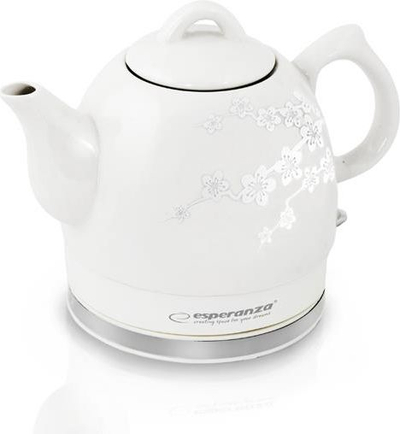 Çajnik Esperanza Alamere EKK010W, 1350 W, 1.2 L, i bardhë