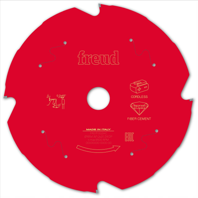 Teh diamanti për sharrë rrethore Freud F03FS10096, 165mm, për fibër çimento dhe gips, gri