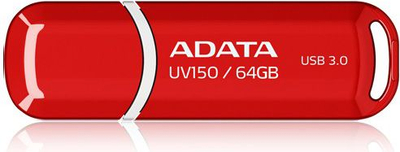USB ADATA DashDrive UV150, 64GB, USB 3.0, e kuqe
