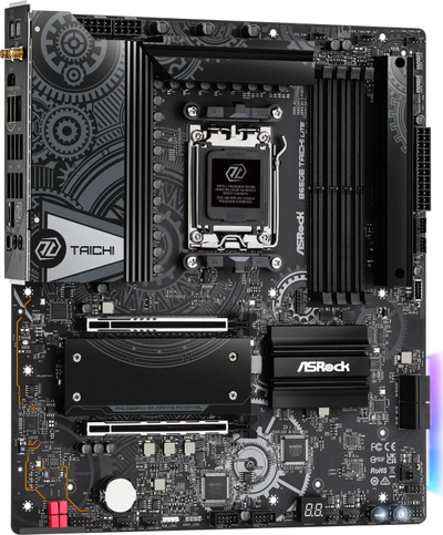 Pllakë amë ASRock B650E Taichi Lite, DDR5, WiFi, e zezë