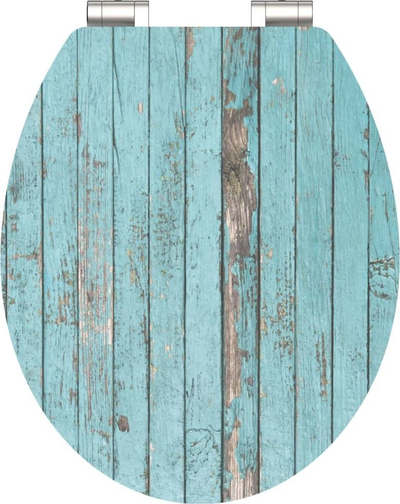 Ulisje tualeti SCHÜTTE Blue Wood, MDF, mbyllje e butë, blu