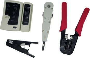 Set veglash rrjeti Secomp Network Tool Set, krimpuese, tester LAN, me çantë