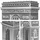 Puzzle 3D metalik Piececool Arc de Triomphe, model arkitekture, argjendtë