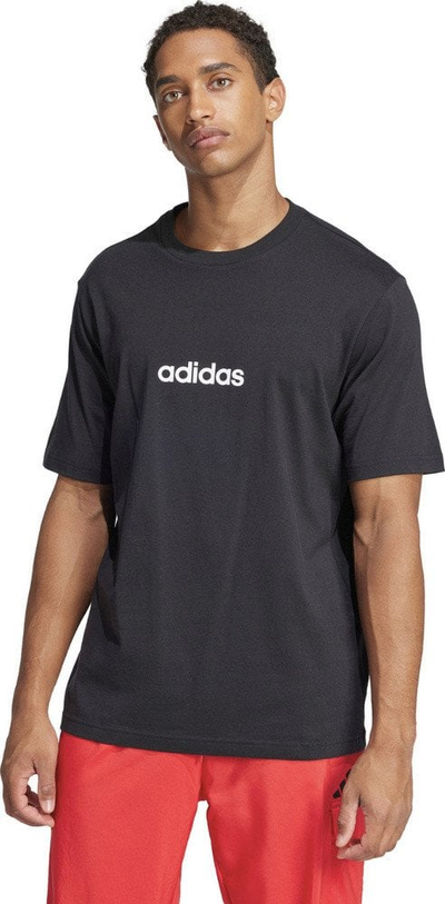Bluzë adidas Essentials Linear Single M JE8993, pambuk 100%, për burra, e zezë