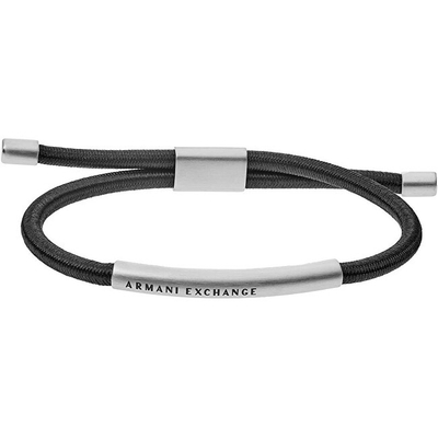 Byzylyk për meshkuj Armani Exchange AXG0041040, 23cm, i zi/argjendtë