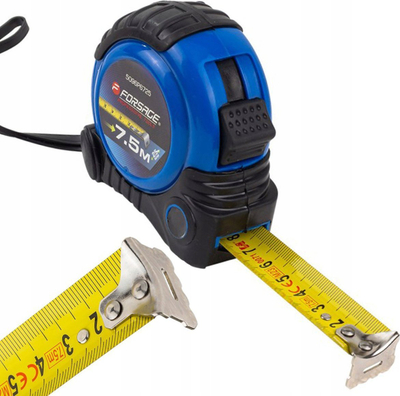 Metër matës Forsage F-5096P6725, 7.5 m, shirit 25 mm, blu