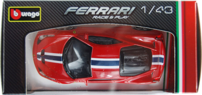 Maket veture Bburago Ferrari Race and Play, shkalla 1:43, metal, multingjyrëshe