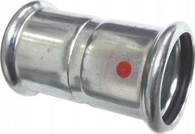 Rakor çeliku karboni Equal Sleeve to Crimp Female Ø35, për tuba çeliku, i galvanizum