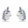 Vathë për femra Brilio Silver Unicorn EA1109WRBW, të argjendtë/ vjollcë/ të gjelbër