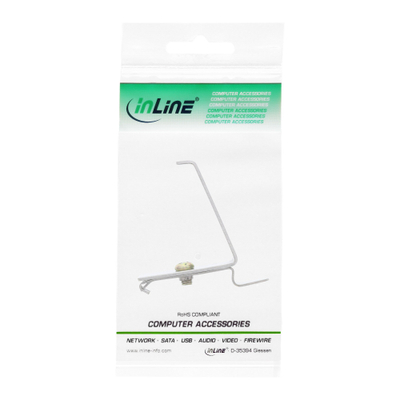 Mbajtëse keystone për shinë DIN InLine, 1 port, metal, argjend