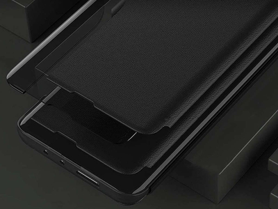 Kapak telefoni Alogy Smart View Cover për Samsung Galaxy S21 Plus, me dritare anësore, bëhet dhe si stand, i zi