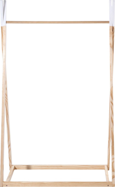 Raft tipi për rroba fëmijësh, dru, 78 x 38 x 126 cm, natyral
