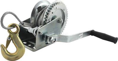Vinç manual Silver CRANK WINCH EX11186, 1136 kg, litar çeliku 10 m, ngjyrë argjendtë