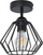 Llampë muri a tavani Waya Wall Ceiling, 1x60W, sokëll E27, e zezë