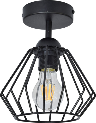 Llampë muri a tavani Waya Wall Ceiling, 1x60W, sokëll E27, e zezë