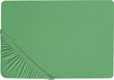 Чаршаф со ластик JANBU Cotton, 160 x 200 cm, памук, зелена