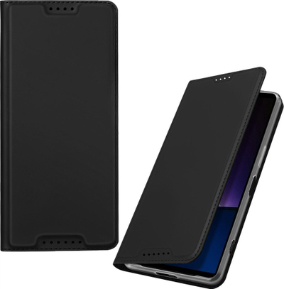Kllëf telefoni Dux Ducis Skin Pro për Sony Xperia 1 VI, me kapak palosës, i zi