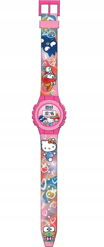 Orë dore Hello Kitty Printed LED, për kalamaj, rozë