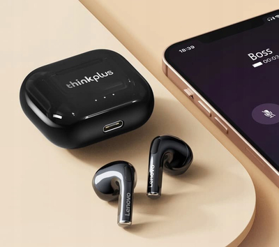 Kufje wireless Lenovo LP1 TWS, Bluetooth 5.0, reduktim zhurme, të zeza