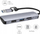 Hub USB 4smarts 5 në 1, 3x USB-A, lexues SD microSD, gri