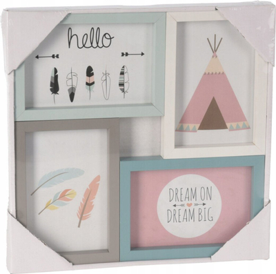 Kornizë kollazh Home Styling Collection, për 4 foto 10x15 cm, MDF, me shumë ngjyra