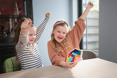 Lojë puzzle BS Toys Beezzz, 30 karta sfidash, edukative, shumëngjyrëshe
