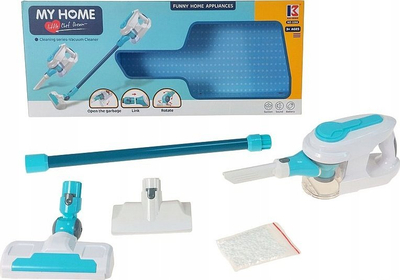Fshesë me korrent lodër Adar My Home, për kalamaj 3+, plastike, e bardhë me bojëqielli