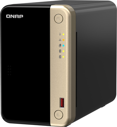 NAS сервер кјунап ТС-264-8Г, 8GB RAM, 2x HDD сегајт ајронвулф 2TB, бел