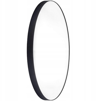 Округло огледало Round Mirror Fi 60, челична рамка, 60 cm, црно