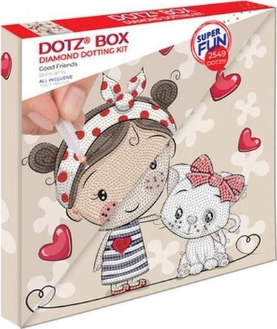 Set mozaiku Diamond Dotz Good Friends Dotz Box, 28 x 28 cm, shumëngjyrësh