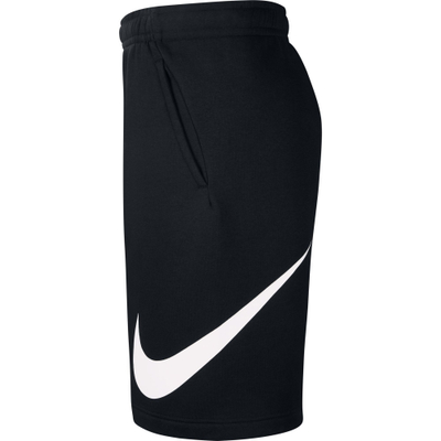 Pantallona të shkurtra Nike Sportswear Club Graphic, fleece, të zeza bardhë