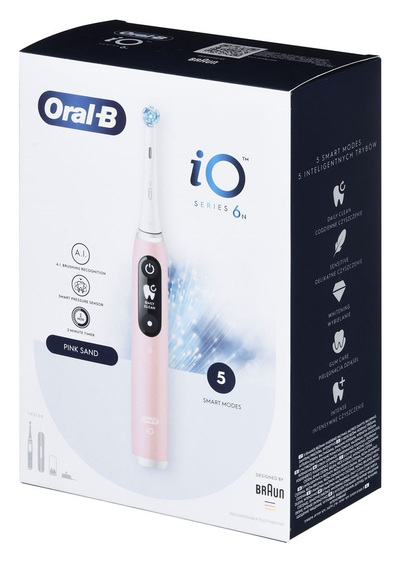 Furçë elektrike dhëmbësh Oral-B iO Series 6N, 5 mënyra larjeje, rozë