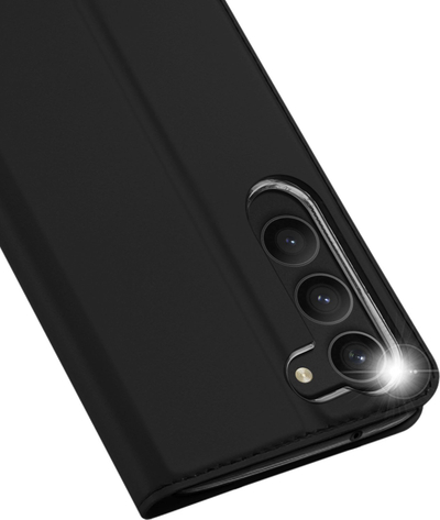 Këllëf libër DUX DUCIS Skin Pro për Samsung Galaxy S23 Plus, me xhep karte, bëhet këmbë, i zi