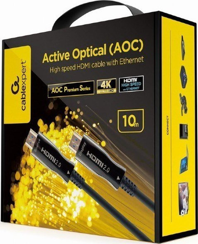 Gembird кабел, HDMI - HDMI, 10m, AOC 18 Gb/s, 4K 60Hz, црна