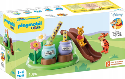 Set lodrash Playmobil 1.2.3 Disney Winnie &amp; Tigger Bee Garden, 10 copë, për kalamaj 1-4 vjeç, shumëngjyrësh