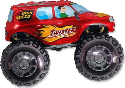 Balon folie Godan Car Twister, 61 cm, si makinë, i kuq