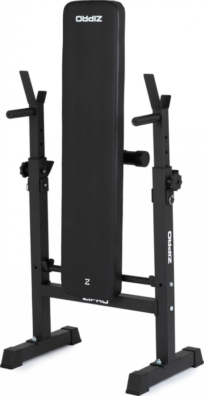 Stol i drejtë fitnesi Zipro Core, 230kg, 70 - 105 cm, i zi