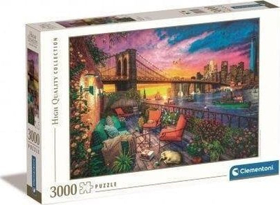 Puzzle Clementoni Manhattan Balcony Sunset, 3000 copa, shumëngjyrësh