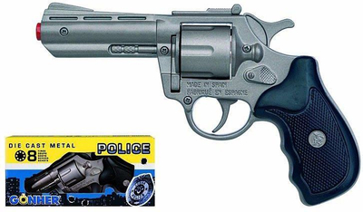 Revolver metalik lodër Gonher 239861, 8 fishekë, 16.5cm, shumëngjyrësh