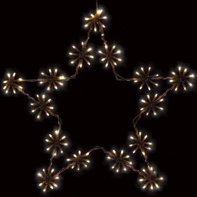 Dekor krishtlindjesh me yll LED, 50 cm, 120 LED, i zi
