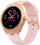 Smartwatch për femra Gravity GT25-2, Bluetooth, rrip silikoni 20mm, rozë ari