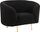 Set dhome ndenjjeje Beliani Loen Boucle, 2 copë, këmbë metal, i zi