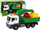 Kamion lodër Jiansheng City Truck, vinç me fërkim, tinguj dhe drita, jeshil