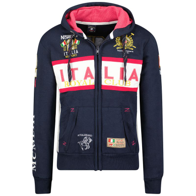 Bluzë me kapuç Geographical Norway Filio 100 M, me zinxhir, navy