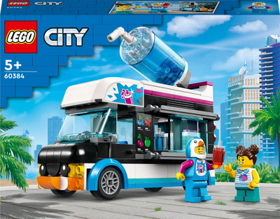 Set lodër LEGO City 60384 Penguin Slush Truck, 6 copë, kamion akulloreje, me ngjyra nga të gjitha