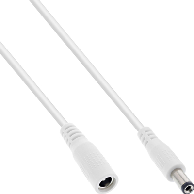 Kabllo zgjatues DC InLine, 5.5x2.1mm, 3m, e bardhë